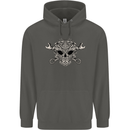 Engine Skull Mechanic Car Biker Motorbike Childrens Kids Hoodie Storm Grey
