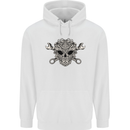 Engine Skull Mechanic Car Biker Motorbike Childrens Kids Hoodie White