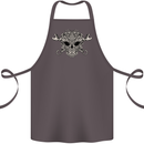 Engine Skull Mechanic Car Biker Motorbike Cotton Apron 100% Organic Dark Grey