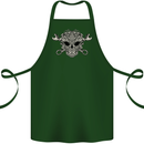 Engine Skull Mechanic Car Biker Motorbike Cotton Apron 100% Organic Forest Green