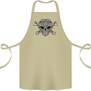 Engine Skull Mechanic Car Biker Motorbike Cotton Apron 100% Organic Khaki