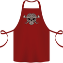 Engine Skull Mechanic Car Biker Motorbike Cotton Apron 100% Organic Maroon