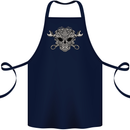 Engine Skull Mechanic Car Biker Motorbike Cotton Apron 100% Organic Navy Blue