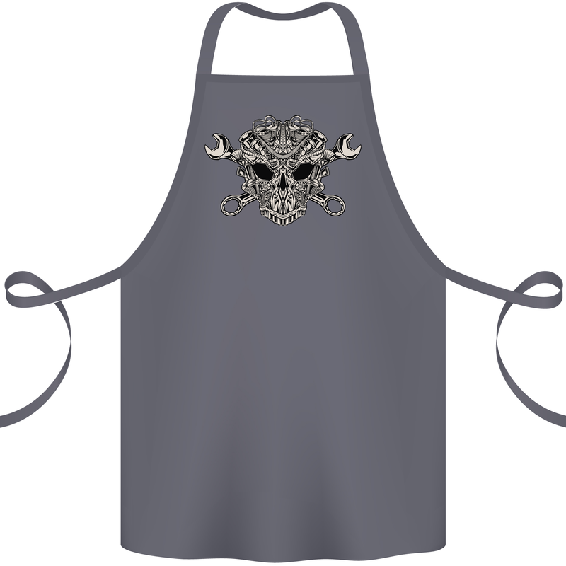 Engine Skull Mechanic Car Biker Motorbike Cotton Apron 100% Organic Steel