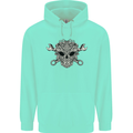 Engine Skull Mechanic Car Biker Motorbike Mens 80% Cotton Hoodie Peppermint