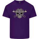 Engine Skull Mechanic Car Biker Motorbike Mens Cotton T-Shirt Tee Top Purple