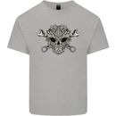 Engine Skull Mechanic Car Biker Motorbike Mens Cotton T-Shirt Tee Top Sports Grey