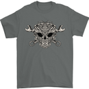 Engine Skull Mechanic Car Biker Motorbike Mens T-Shirt 100% Cotton Charcoal
