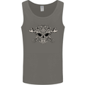 Engine Skull Mechanic Car Biker Motorbike Mens Vest Tank Top Charcoal