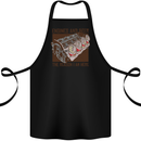 Engines & Beer Cars Hot Rod Mechanic Funny Cotton Apron 100% Organic Black