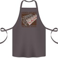 Engines & Beer Cars Hot Rod Mechanic Funny Cotton Apron 100% Organic Dark Grey