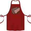 Engines & Beer Cars Hot Rod Mechanic Funny Cotton Apron 100% Organic Maroon