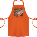 Engines & Beer Cars Hot Rod Mechanic Funny Cotton Apron 100% Organic Orange