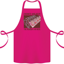 Engines & Beer Cars Hot Rod Mechanic Funny Cotton Apron 100% Organic Pink