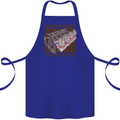 Engines & Beer Cars Hot Rod Mechanic Funny Cotton Apron 100% Organic Royal Blue