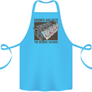 Engines & Beer Cars Hot Rod Mechanic Funny Cotton Apron 100% Organic Turquoise