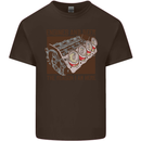 Engines & Beer Cars Hot Rod Mechanic Funny Kids T-Shirt Childrens Chocolate