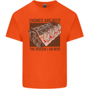 Engines & Beer Cars Hot Rod Mechanic Funny Kids T-Shirt Childrens Orange