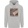 Engines & Beer Cars Hot Rod Mechanic Funny Mens 80% Cotton Hoodie Sports Grey