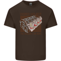 Engines & Beer Cars Hot Rod Mechanic Funny Mens Cotton T-Shirt Tee Top Dark Chocolate