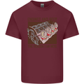 Engines & Beer Cars Hot Rod Mechanic Funny Mens Cotton T-Shirt Tee Top Maroon