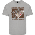 Engines & Beer Cars Hot Rod Mechanic Funny Mens Cotton T-Shirt Tee Top Sports Grey