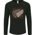 Engines & Beer Cars Hot Rod Mechanic Funny Mens Long Sleeve T-Shirt Black