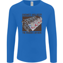 Engines & Beer Cars Hot Rod Mechanic Funny Mens Long Sleeve T-Shirt Royal Blue