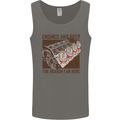 Engines & Beer Cars Hot Rod Mechanic Funny Mens Vest Tank Top Charcoal