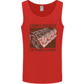 Engines & Beer Cars Hot Rod Mechanic Funny Mens Vest Tank Top Red