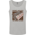 Engines & Beer Cars Hot Rod Mechanic Funny Mens Vest Tank Top Sports Grey