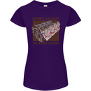 Engines & Beer Cars Hot Rod Mechanic Funny Womens Petite Cut T-Shirt Purple