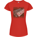 Engines & Beer Cars Hot Rod Mechanic Funny Womens Petite Cut T-Shirt Red