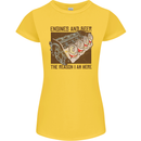 Engines & Beer Cars Hot Rod Mechanic Funny Womens Petite Cut T-Shirt Yellow