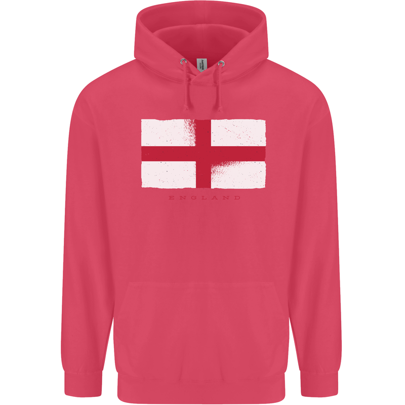 England Flag St Georges Day Rugby Football Childrens Kids Hoodie Heliconia