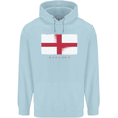 England Flag St Georges Day Rugby Football Childrens Kids Hoodie Light Blue