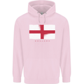 England Flag St Georges Day Rugby Football Childrens Kids Hoodie Light Pink
