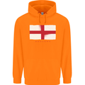 England Flag St Georges Day Rugby Football Childrens Kids Hoodie Orange