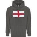 England Flag St Georges Day Rugby Football Childrens Kids Hoodie Storm Grey