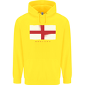 England Flag St Georges Day Rugby Football Childrens Kids Hoodie Yellow