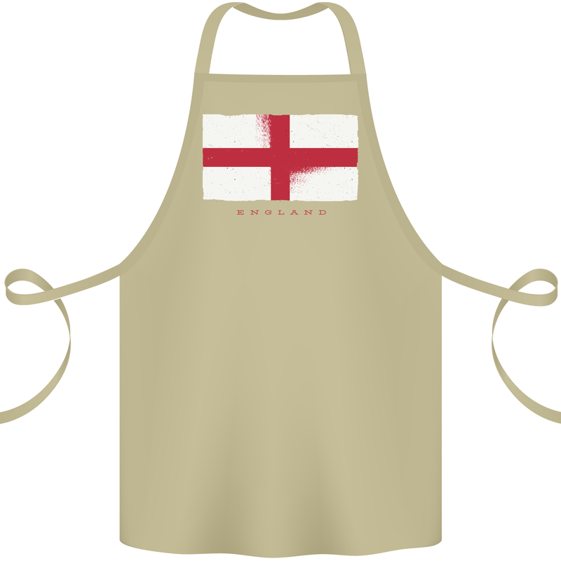 England Flag St Georges Day Rugby Football Cotton Apron 100% Organic Khaki