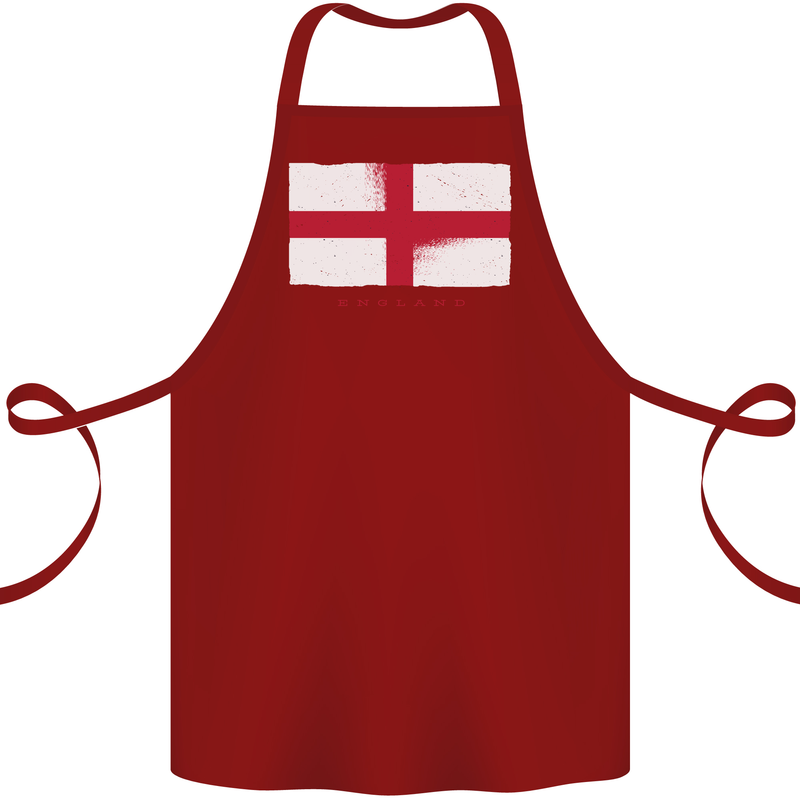 England Flag St Georges Day Rugby Football Cotton Apron 100% Organic Maroon