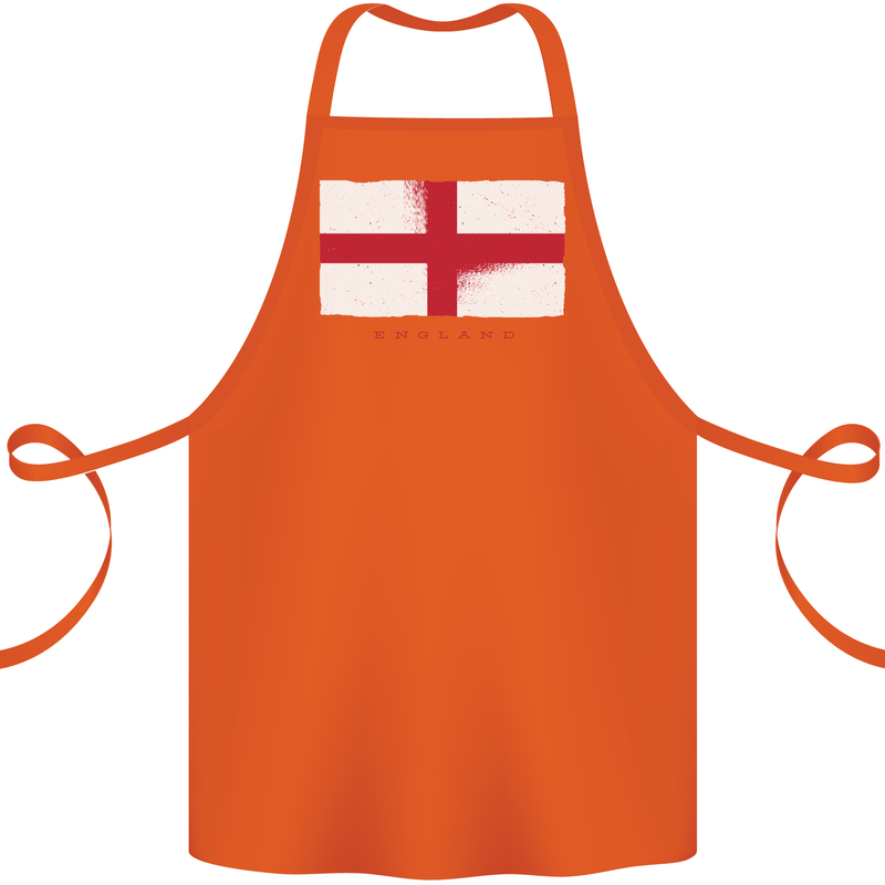 England Flag St Georges Day Rugby Football Cotton Apron 100% Organic Orange