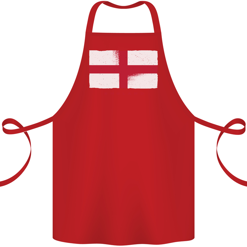 England Flag St Georges Day Rugby Football Cotton Apron 100% Organic Red