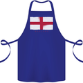 England Flag St Georges Day Rugby Football Cotton Apron 100% Organic Royal Blue