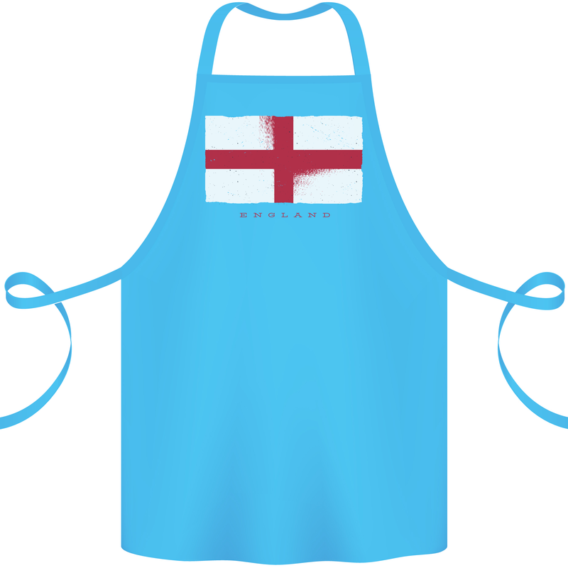 England Flag St Georges Day Rugby Football Cotton Apron 100% Organic Turquoise