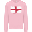 England Flag St Georges Day Rugby Football Kids Sweatshirt Jumper Light Pink