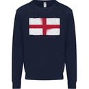 England Flag St Georges Day Rugby Football Kids Sweatshirt Jumper Navy Blue