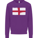 England Flag St Georges Day Rugby Football Kids Sweatshirt Jumper Purple