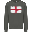 England Flag St Georges Day Rugby Football Kids Sweatshirt Jumper Storm Grey